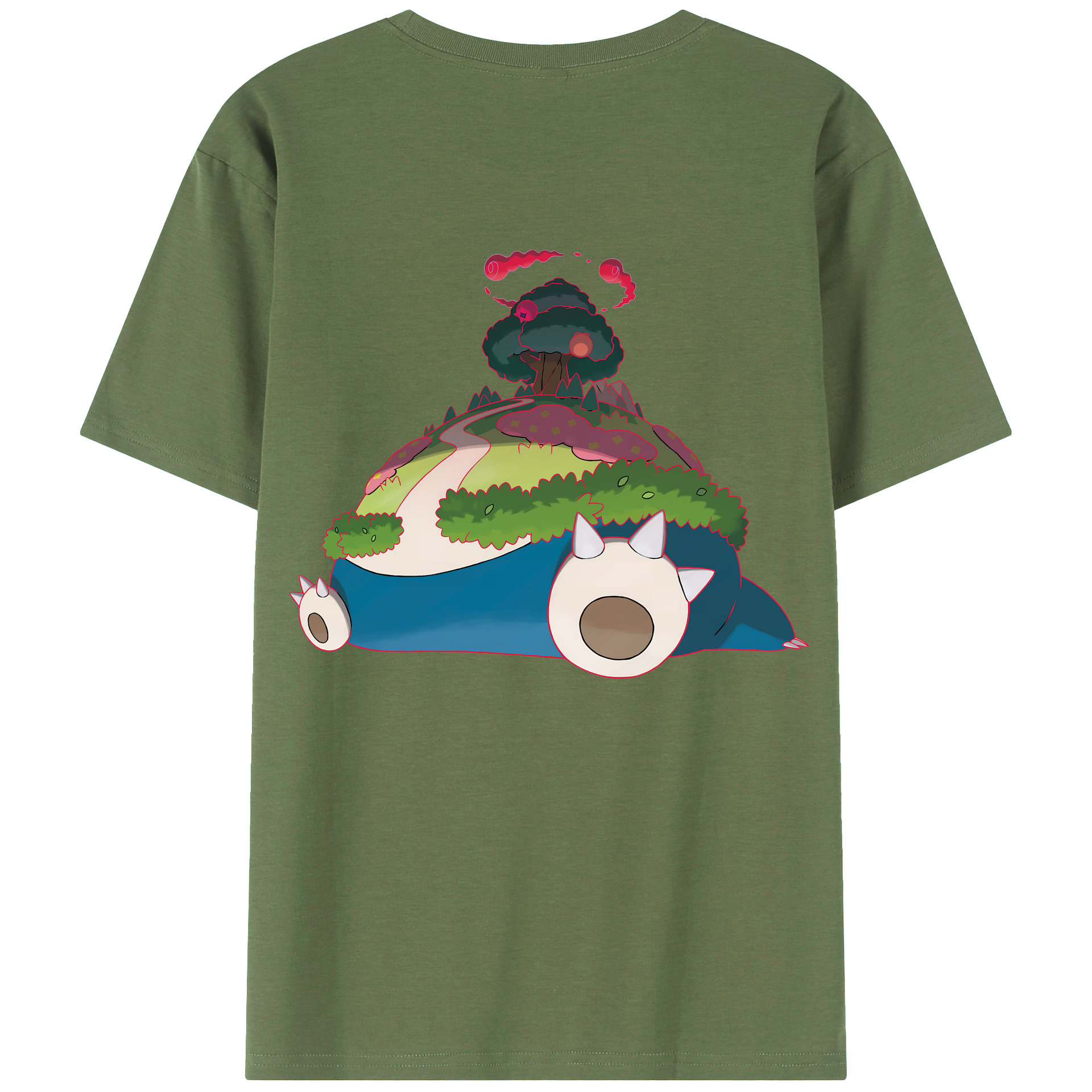 （画像用） ポケットモンスター Pokémon 綿100％ メンズ半袖Tシャツ（バックプリント） 通気性